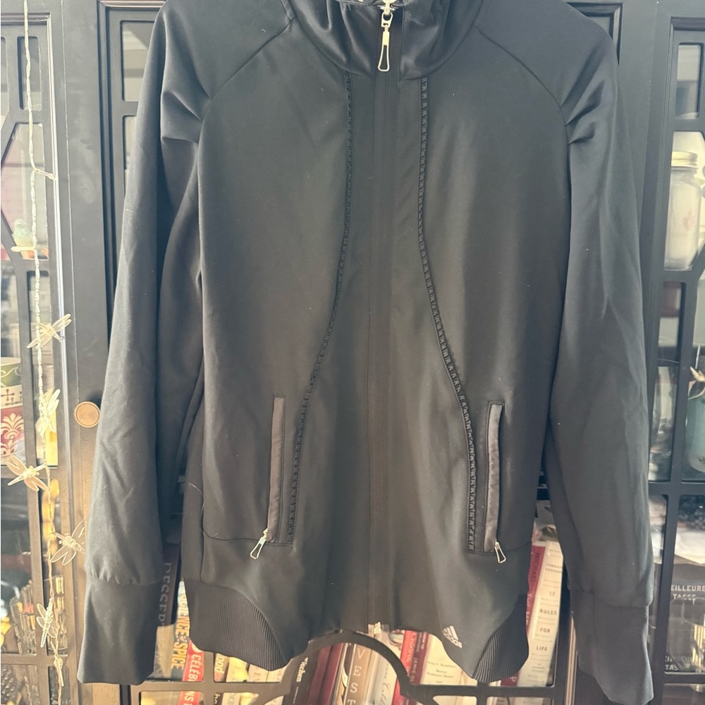 Adidas Black Women's Zip-Front Jacket - medium
